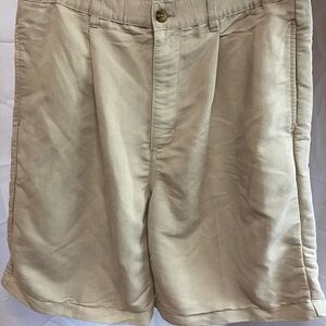 Chaps Tan Flat Front Shorts Casual Style